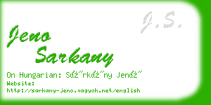 jeno sarkany business card